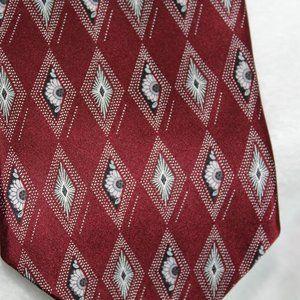 Murano 100% Silk Handmade in the U.S.A.  Tie Maroon and Silver